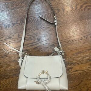 See by Chloe Beige Leather Shoulder Bag
